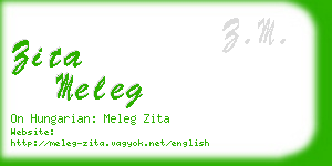 zita meleg business card